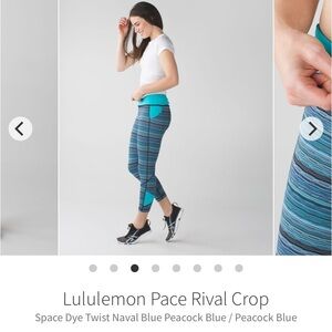 Lululemon Pace Rival Crops(8)EUC!!!